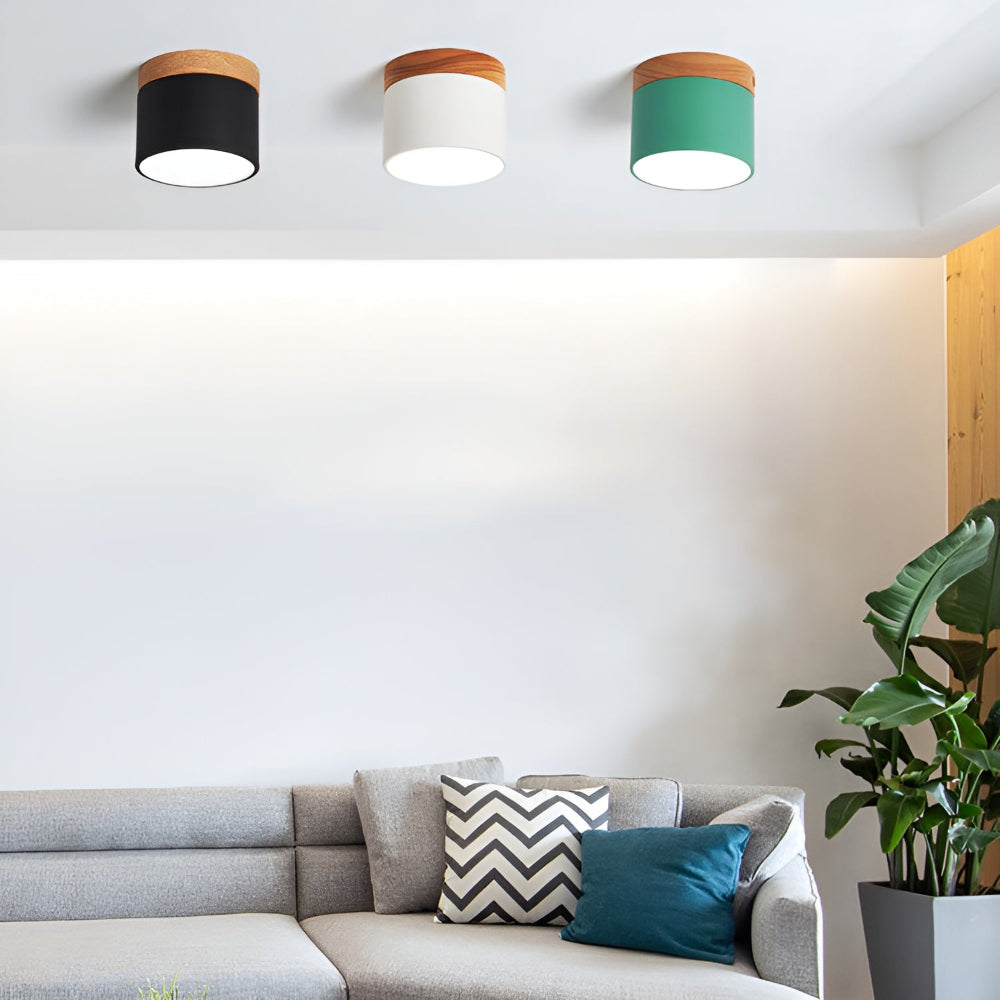 Zeitgenössische Flush Mount LED-Deckenleuchte - Sanfte Beleuchtung mit nordischem Design