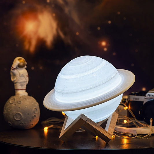 Saturna Glow - 3D-gedrucktes Saturn-Nachtlicht
