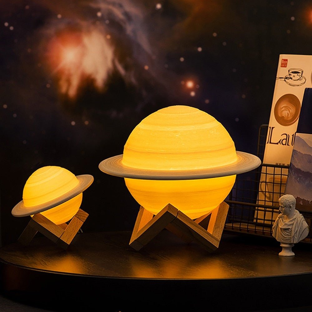 Saturna Glow - 3D-gedrucktes Saturn-Nachtlicht