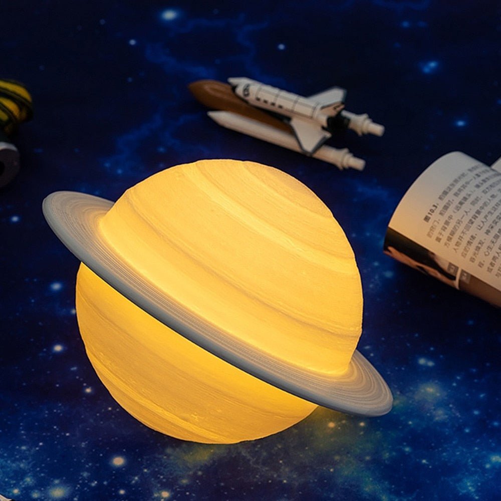Saturna Glow - 3D-gedrucktes Saturn-Nachtlicht