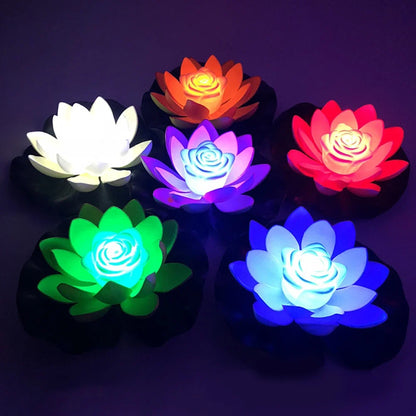 Floating LED Lotus Light for Pool, Pond, and Garden – Waterproof Battery-Operated Decorative Light 2