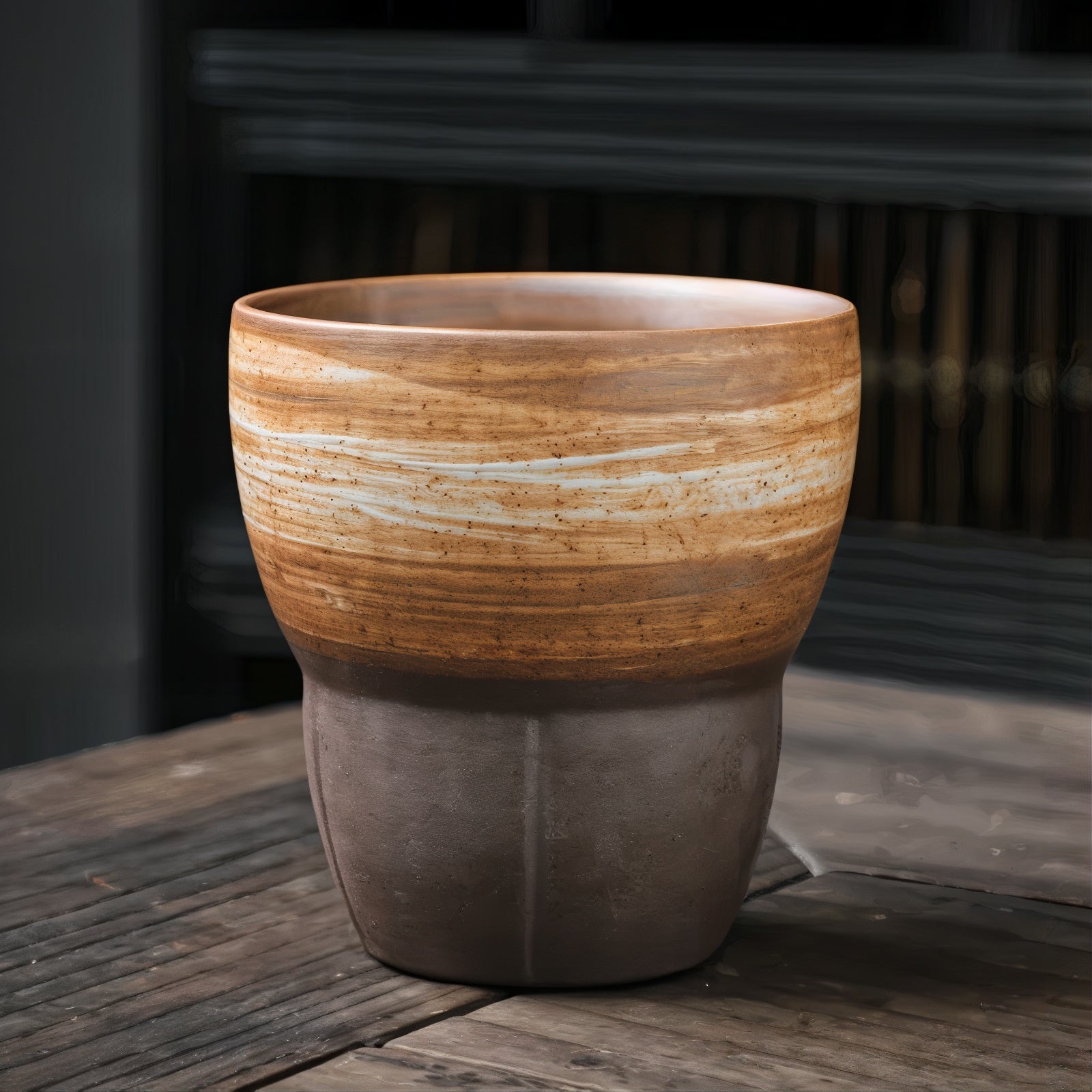 Rustic Handmade Coffee Mug with Unique Slanted Design – 100-200ml Porcelain Cup 8