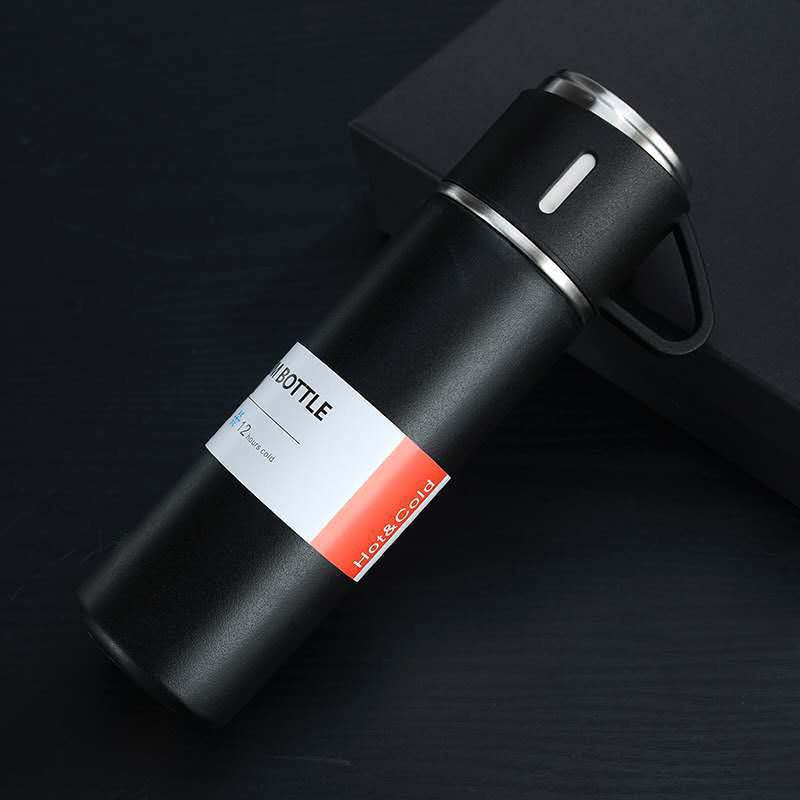 Thermowise - Isolierte Thermosflasche aus Edelstahl mit Becher