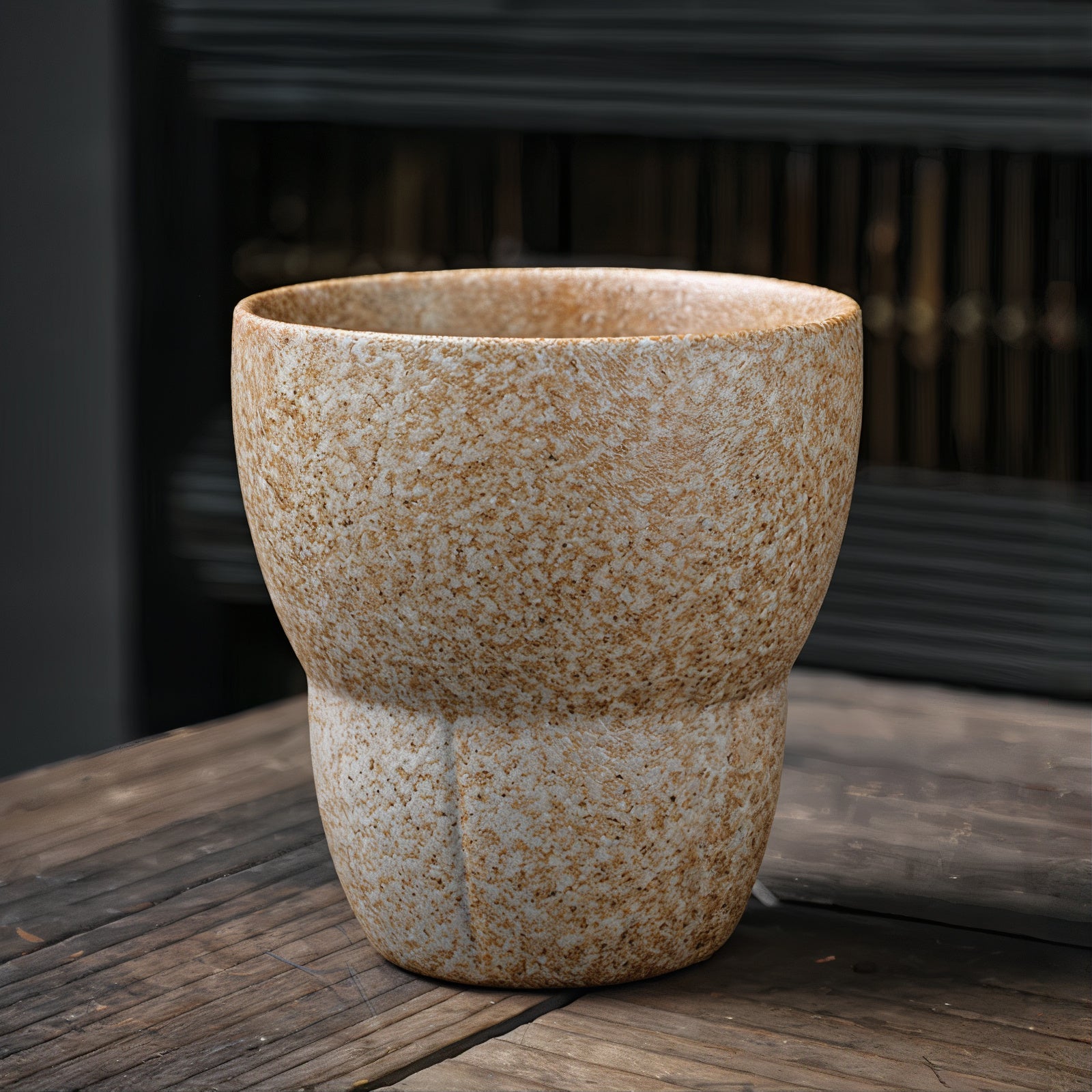 Rustic Handmade Coffee Mug with Unique Slanted Design – 100-200ml Porcelain Cup 6