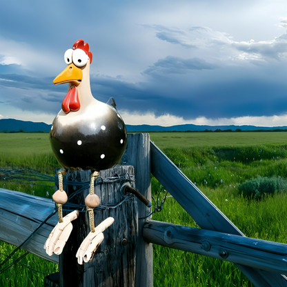 Whimsical Large-Eyed Chicken Statue – Fun Garden Ornament for Outdoor Decor 9