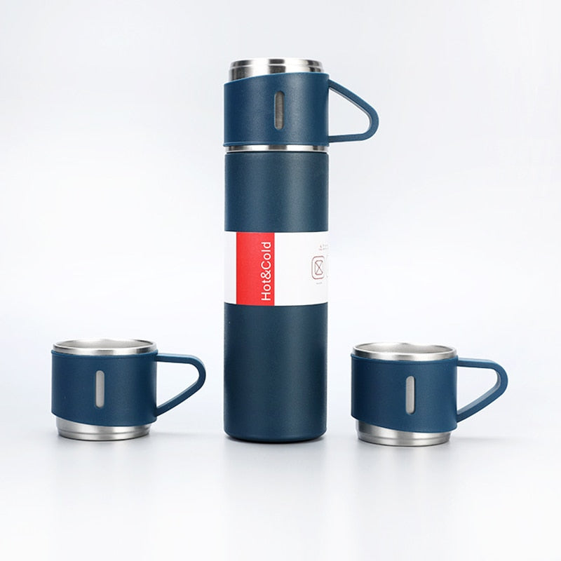 Thermowise - Isolierte Thermosflasche aus Edelstahl mit Becher