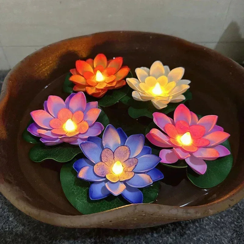 Color-Changing LED Lotus Flower for Outdoor Decoration – Floating Waterproof Light 1