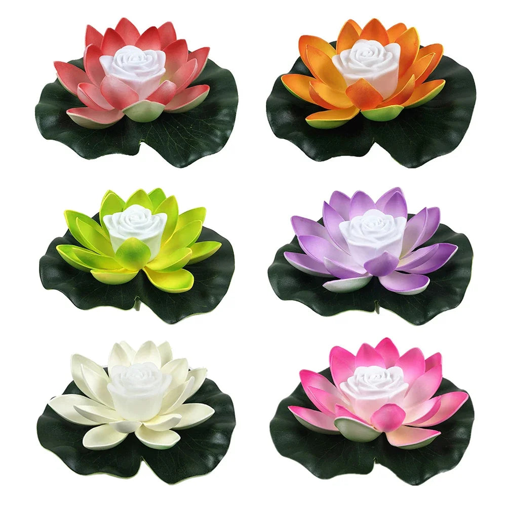 Floating LED Lotus Light for Pool, Pond, and Garden – Waterproof Battery-Operated Decorative Light 3