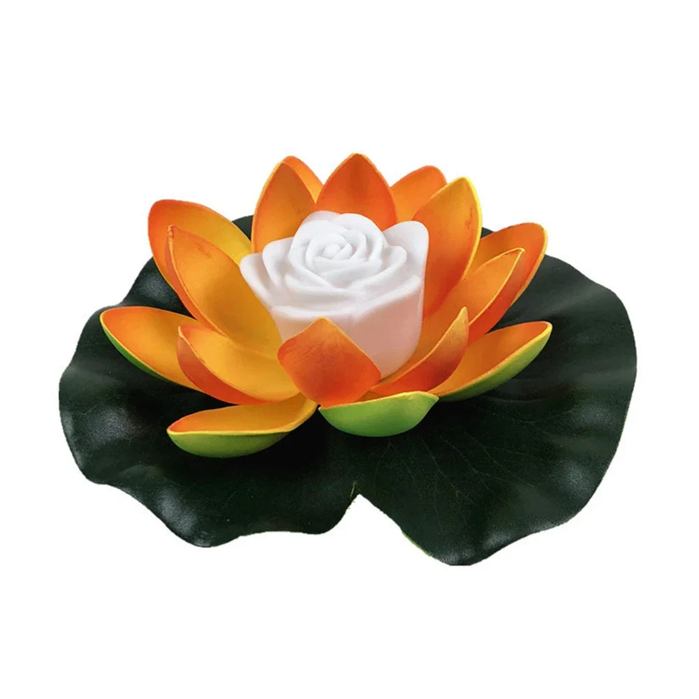 Floating LED Lotus Light for Pool and Garden – Battery Operated Waterproof Decorative Light 12