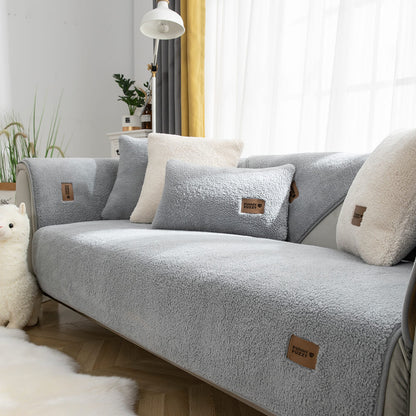 Sherplush - Wasserdichter & rutschfester Sherpa Fleece Sofabezug