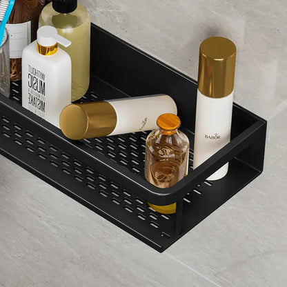 Showerlyn - Schwarzes Duschregal mit modernem, platzsparendem Design