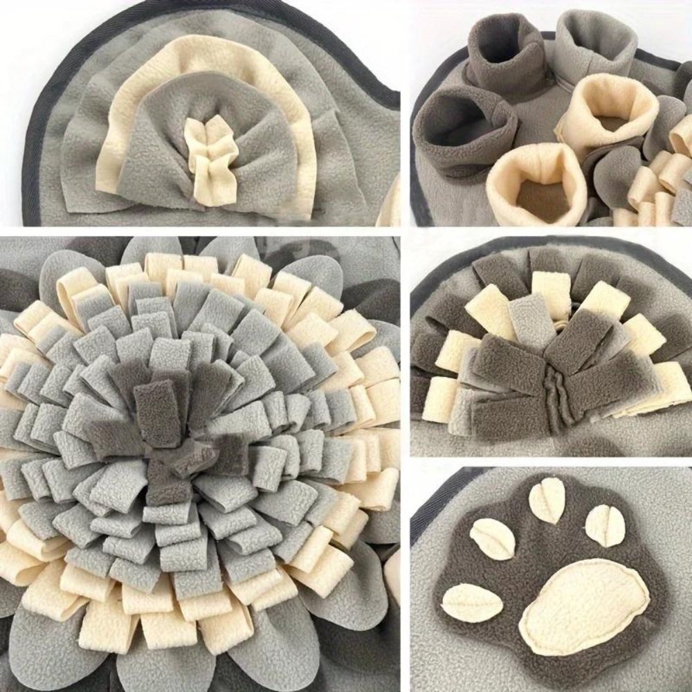 SnuffleNest - faltbare Hundeschnuffelmatte mit Puzzle-Futterautomat-Design