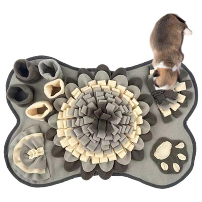 SnuffleNest - faltbare Hundeschnuffelmatte mit Puzzle-Futterautomat-Design