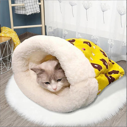 SnuggleSack - Plüschschlafsack für Katzen