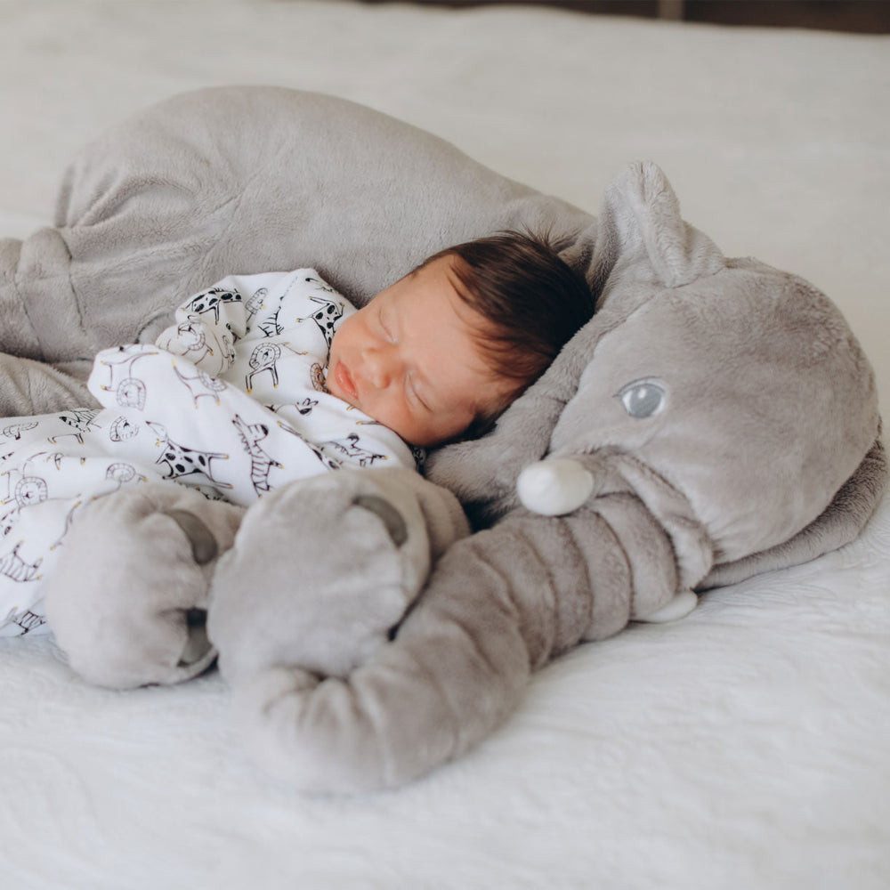 Snugglephant - Weiches Elefanten-Kuschelkissen für Babys und Kinder