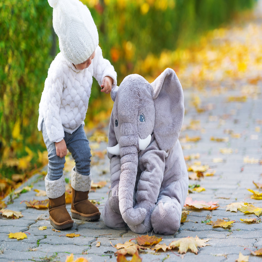 Snugglephant - Weiches Elefanten-Kuschelkissen für Babys und Kinder
