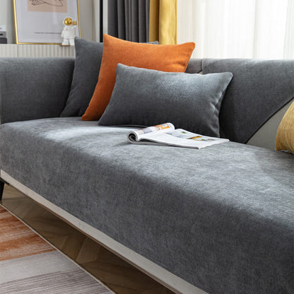 Sofavelle - Gesteppter Chenille-Sofabezug mit Anti-Rutsch-Rücken