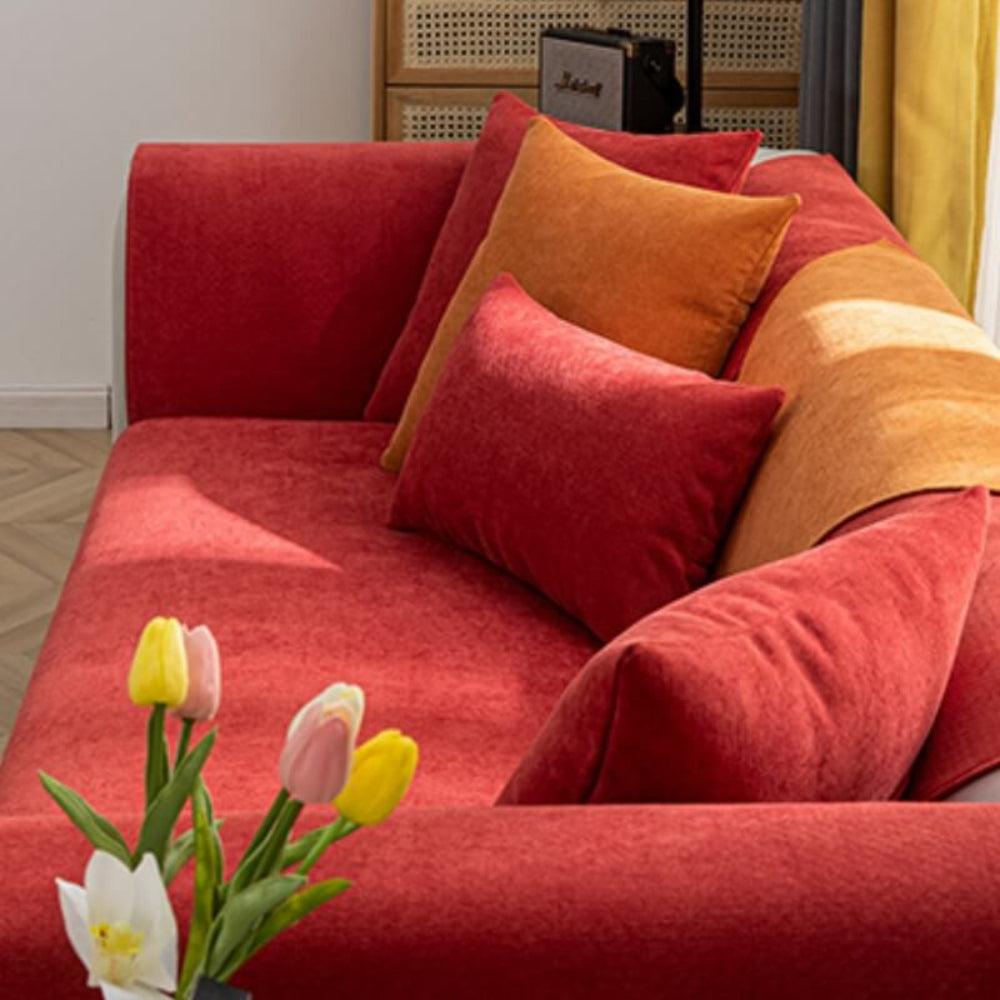 Sofavelle - Gesteppter Chenille-Sofabezug mit Anti-Rutsch-Rücken
