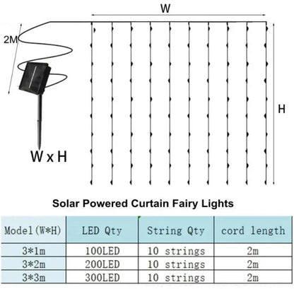 SolaLace - LED-Solar-Vorhangleuchte für den Außenbereich