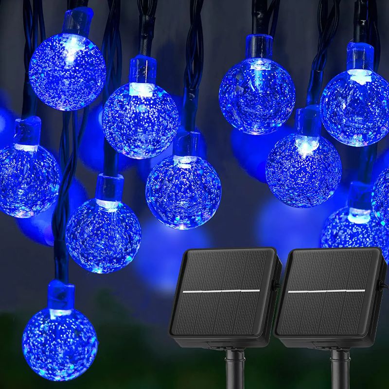60 LED Solar-Powered Crystal Ball String Lights – 3.5m Waterproof Decorative Lighting 12