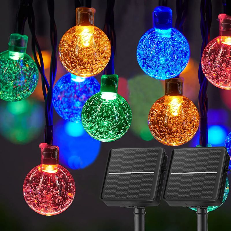 60 LED Solar-Powered Crystal Ball String Lights – 3.5m Waterproof Decorative Lighting 14