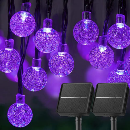 60 LED Solar-Powered Crystal Ball String Lights – 3.5m Waterproof Decorative Lighting 5