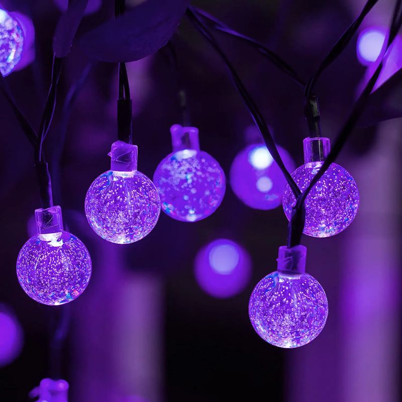 60 LED Solar-Powered Crystal Ball String Lights – 3.5m Waterproof Decorative Lighting 15