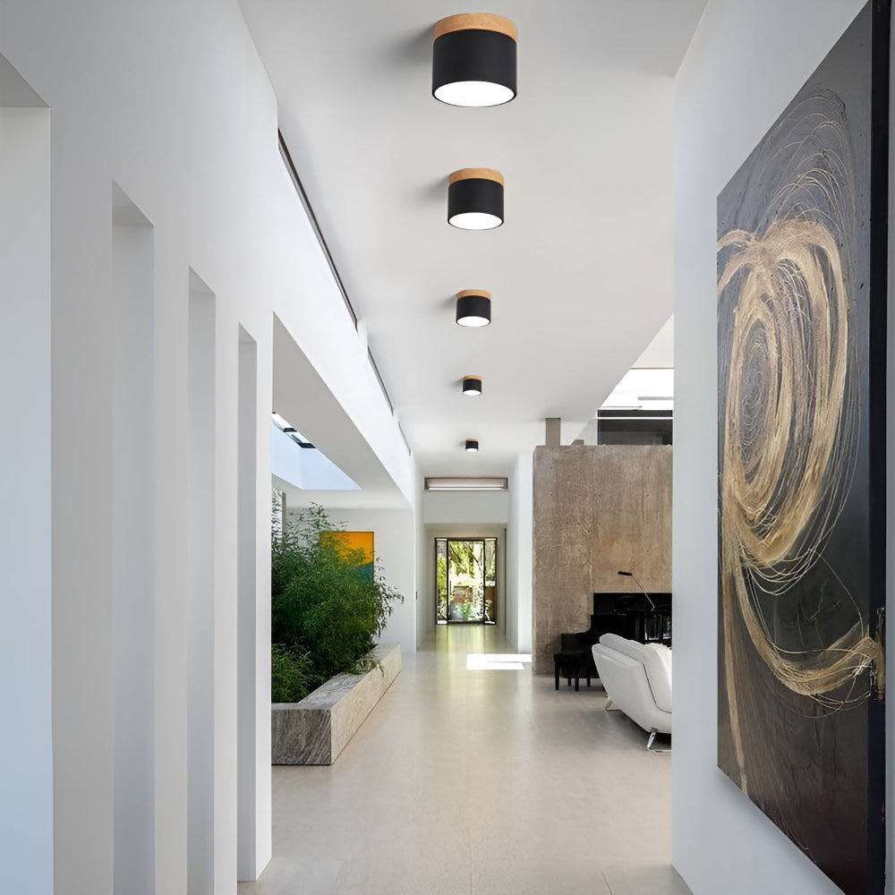 Zeitgenössische Flush Mount LED-Deckenleuchte - Sanfte Beleuchtung mit nordischem Design
