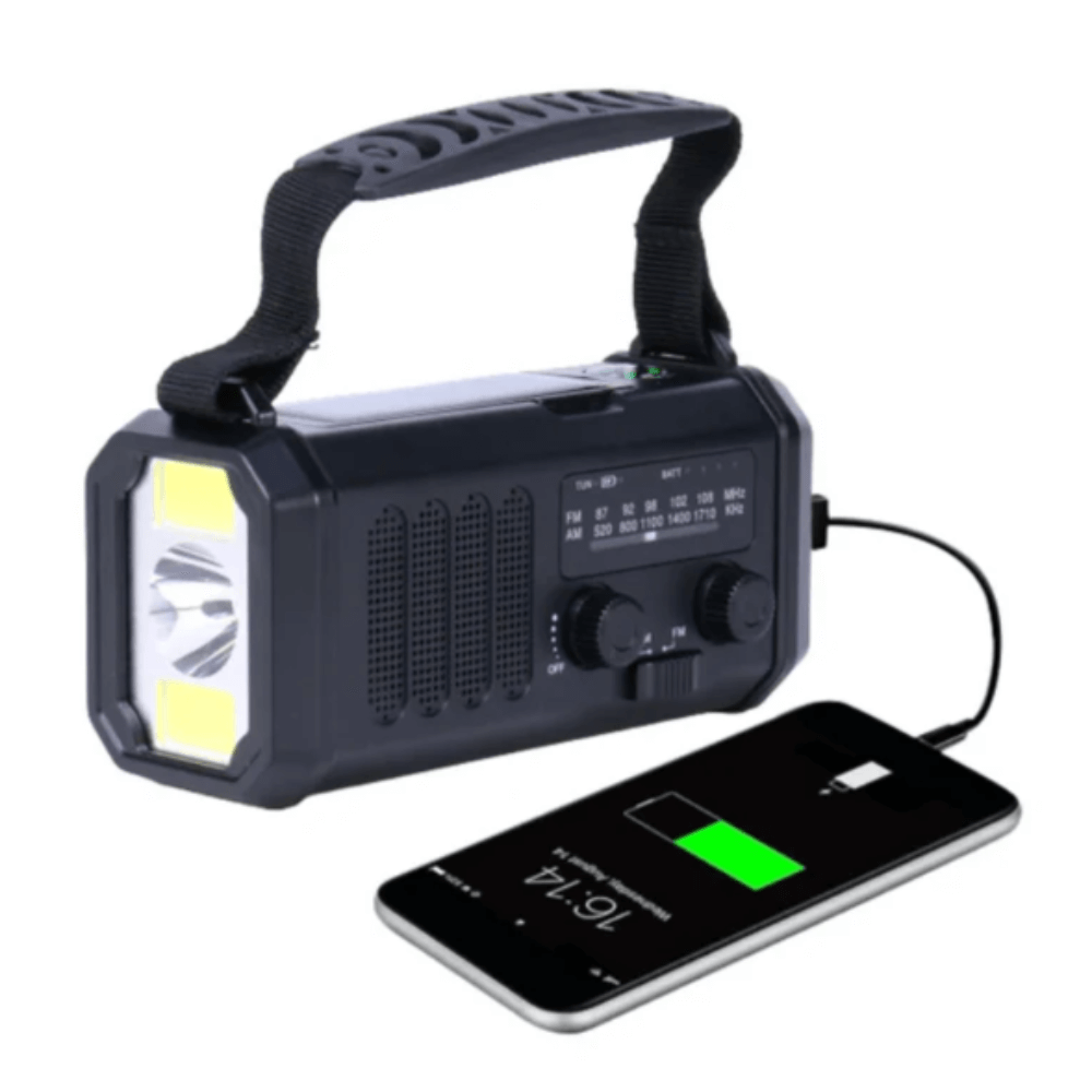 StormCore - 10.000 mAh Notfall-Powerbank & Kurbelradio