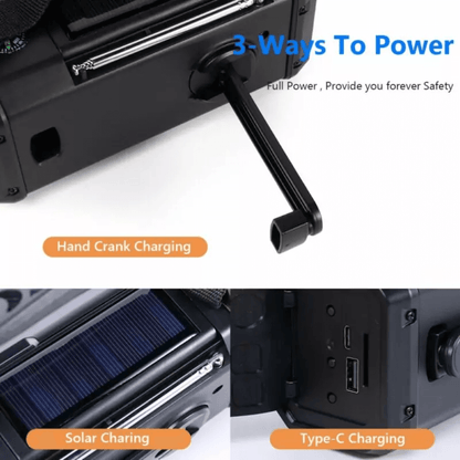 StormCore - 10.000 mAh Notfall-Powerbank & Kurbelradio