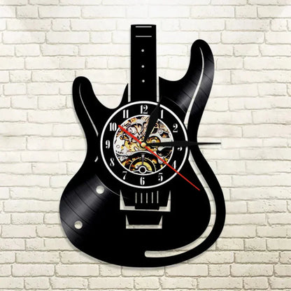 StrumTime - Gitarre Vinyl LED Wanduhr
