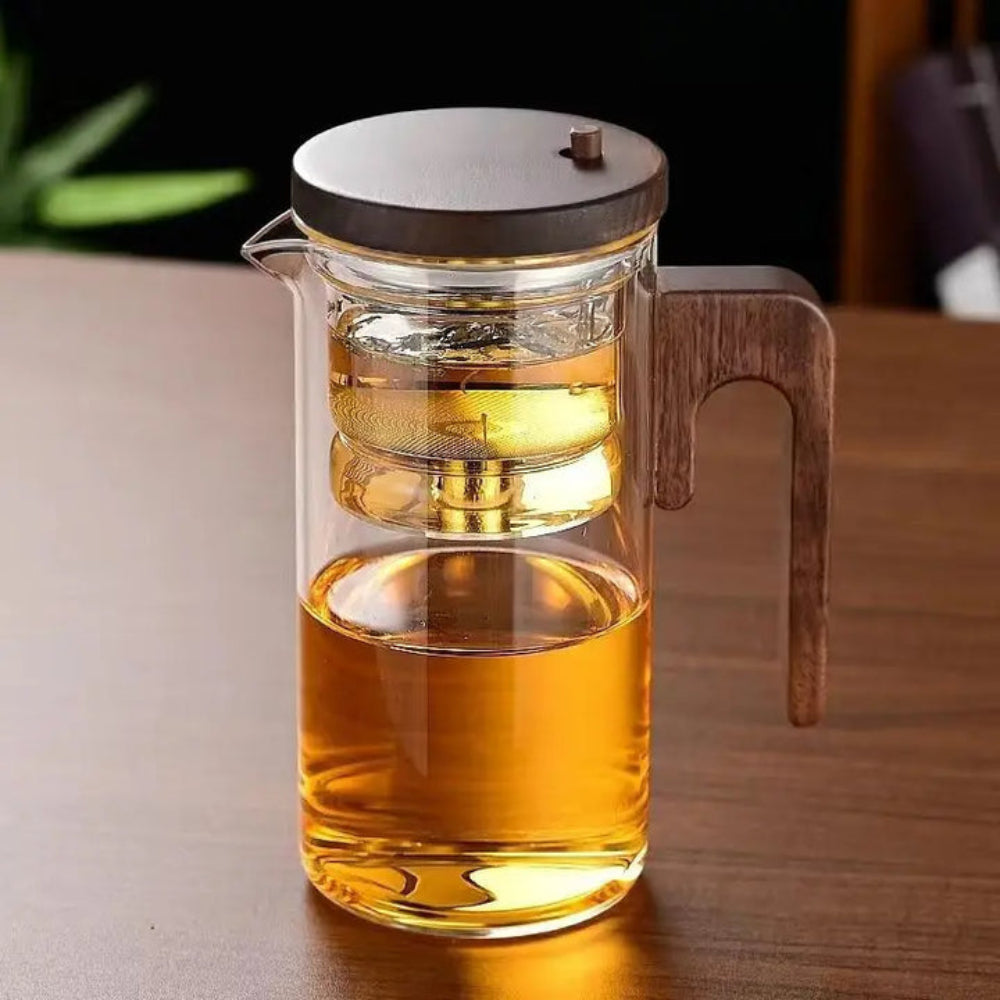 Glass Teapot with Integrated Infuser - Heat-Resistant Borosilicate Tea Kettle for Loose Leaf Tea 3