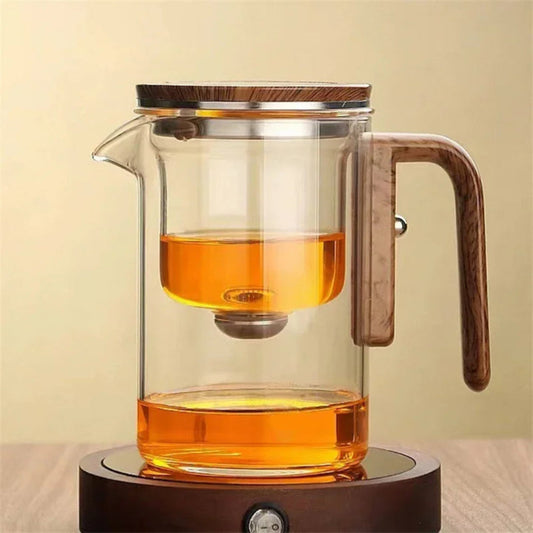 Glass Teapot with Integrated Infuser - Heat-Resistant Borosilicate Tea Kettle for Loose Leaf Tea 1