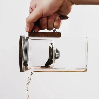 Glass Teapot with Integrated Infuser - Heat-Resistant Borosilicate Tea Kettle for Loose Leaf Tea 8
