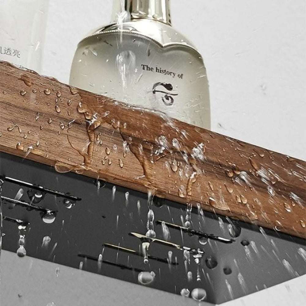 TimberTidy - Wandregal aus Holz für das Bad