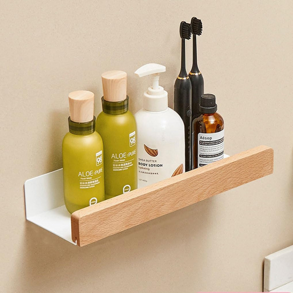 TimberTidy - Wandregal aus Holz für das Bad
