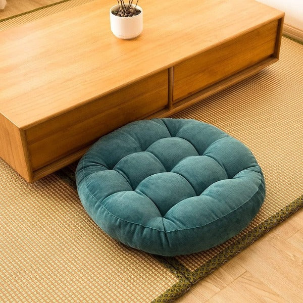 Tufted Cord Floor Cushion – 10 cm Thick, Soft Cotton and Spandex, Indoor and Outdoor Use 1