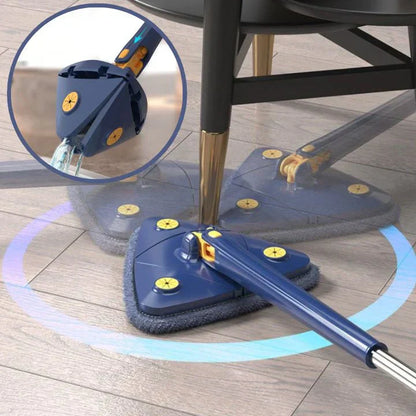 Triangular 360° Microfiber Mop with Extendable Handle for Easy Cleaning 9