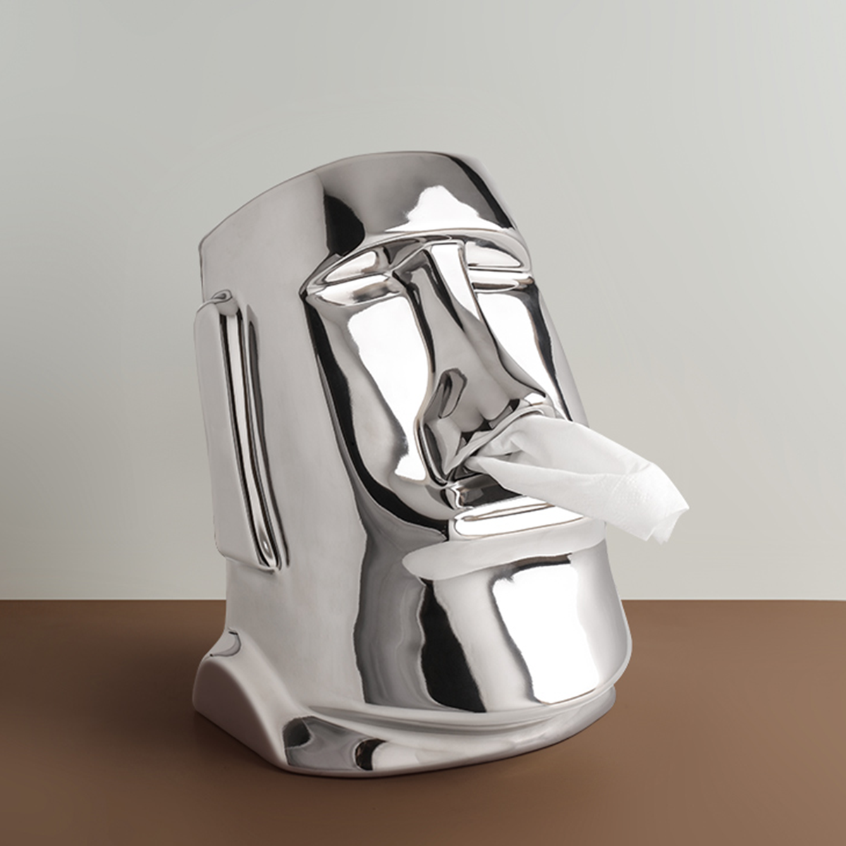 Nordic Ceramic Moai Tissue Holder – Sculptural Design for Modern Interiors 8