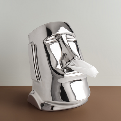 Nordic Ceramic Moai Tissue Holder – Sculptural Design for Modern Interiors 8