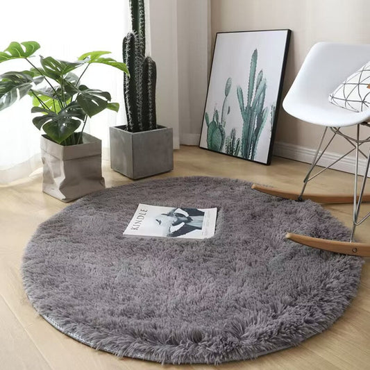 Veloura - Ultraweicher runder flauschiger Teppich für Schlafzimmer und Wohnzimmer