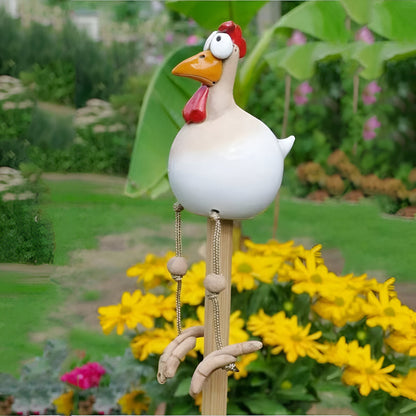 Whimsical Large-Eyed Chicken Statue – Fun Garden Ornament for Outdoor Decor 6