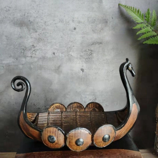 Viking Ship Organizer - Dekorativer Tafelaufsatz mit Aufbewahrung