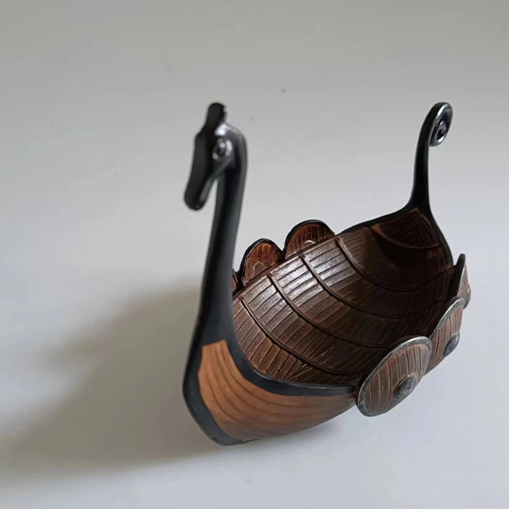 Viking Ship Organizer - Dekorativer Tafelaufsatz mit Aufbewahrung