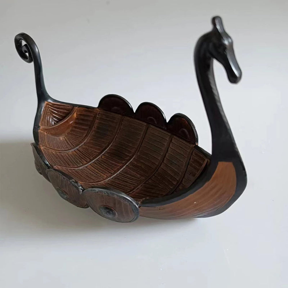 Viking Ship Organizer - Dekorativer Tafelaufsatz mit Aufbewahrung