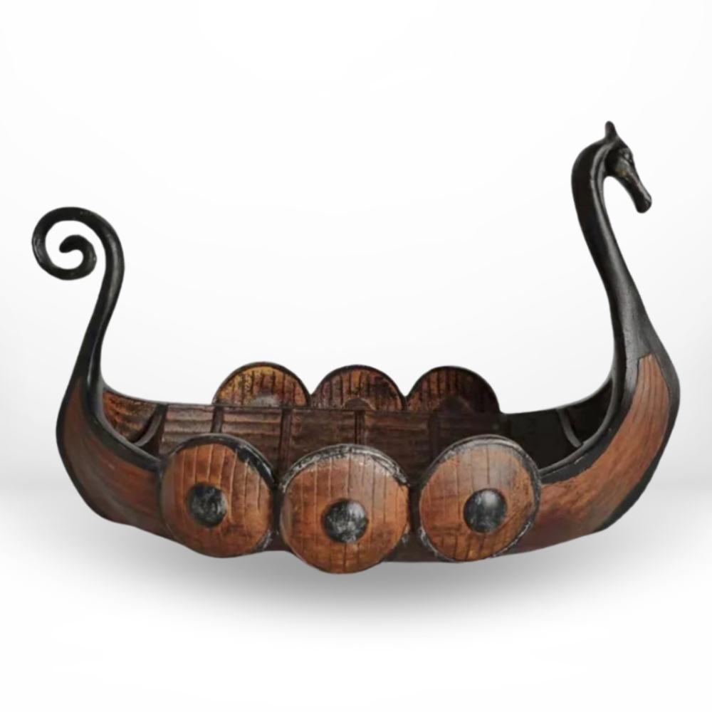 Viking Ship Organizer - Dekorativer Tafelaufsatz mit Aufbewahrung