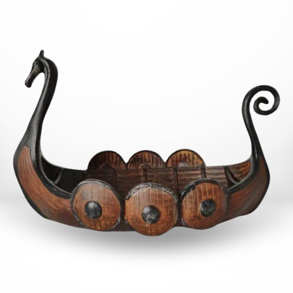Viking Ship Organizer - Dekorativer Tafelaufsatz mit Aufbewahrung