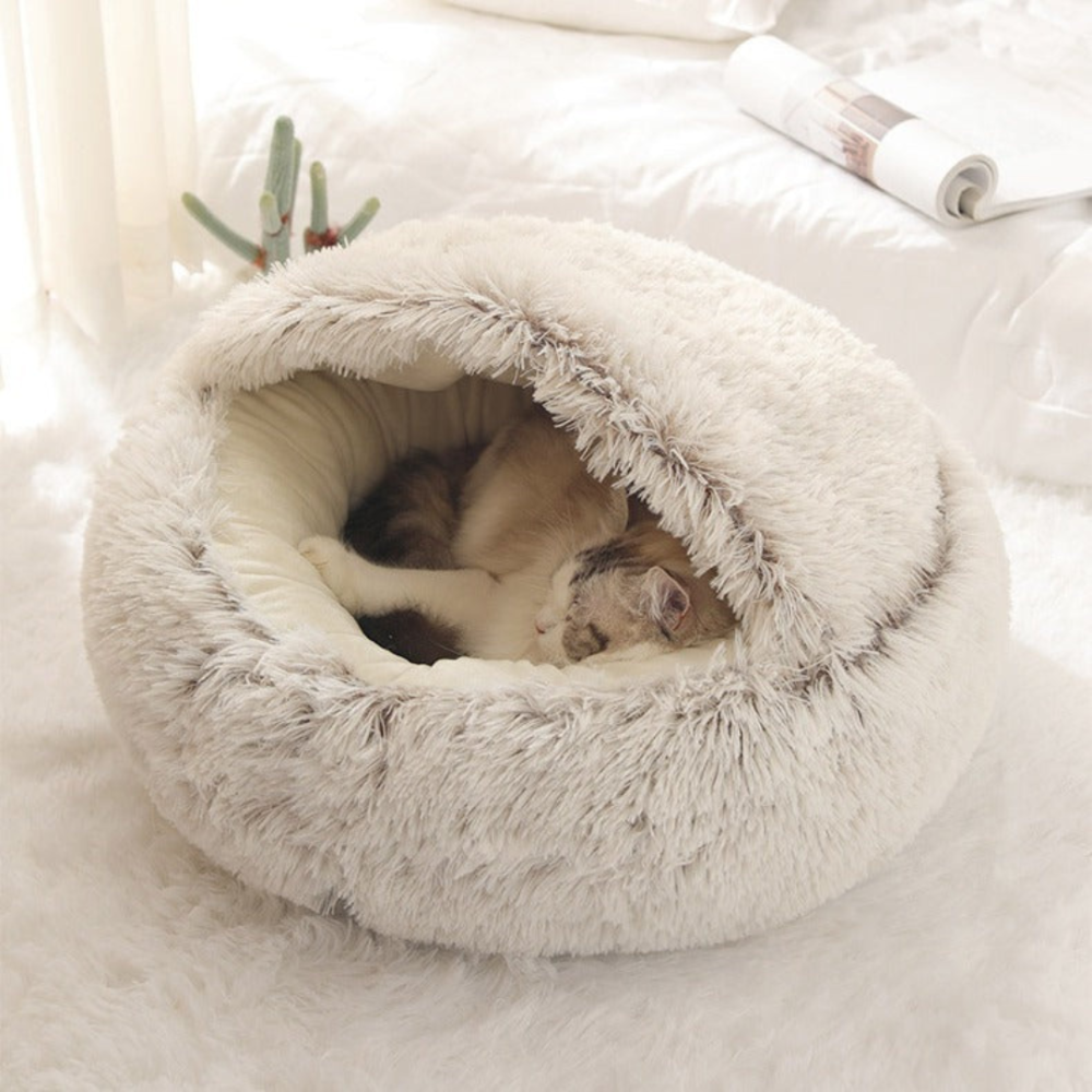 WhiskerNook - 2in1 Convertible Katzenhöhle & Lounge Bett