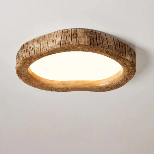 WoodAura - LED-Deckenleuchte mit rustikalem Holz-Effekt