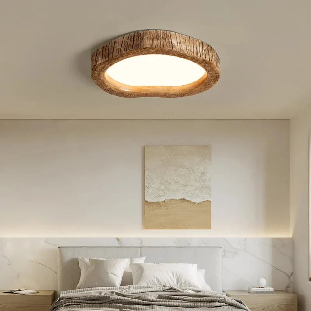 WoodAura - LED-Deckenleuchte mit rustikalem Holz-Effekt